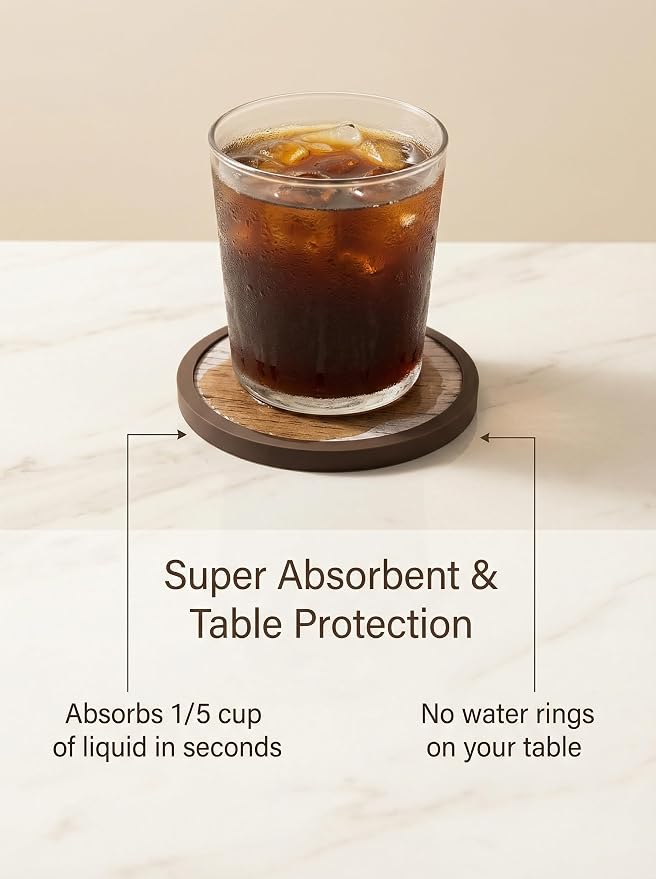 Absorbent Coasters for Drinks - Image 4