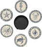 6 Pcs Nautical Ocean Drink Coasters by Cayiibe