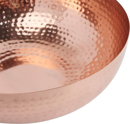 Creative Co-Op Round Hammered Metal Bowl, Copper Finish - Image 4