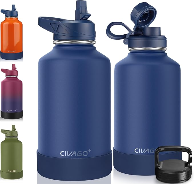 CIVAGO 64 oz Insulated Stainless Steel Water Bottle by CIVAGO