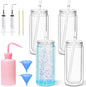 20 Oz Acrylic Snowglobe Tumbler Including Diy Kit, 4 Pack Pre-Drilled Double by Maucircol