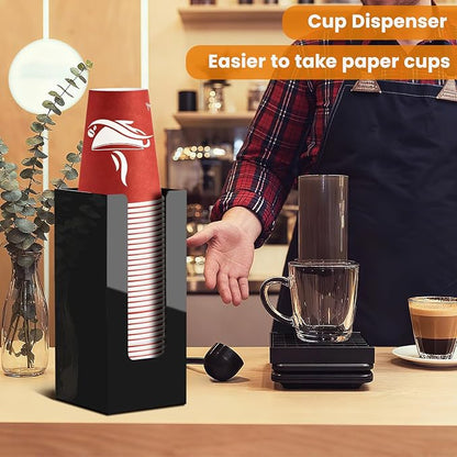 Coffee Cup Dispenser, Cup and Lid Organizer fits 5 to 16 oz Disposable Cups | - Image 6