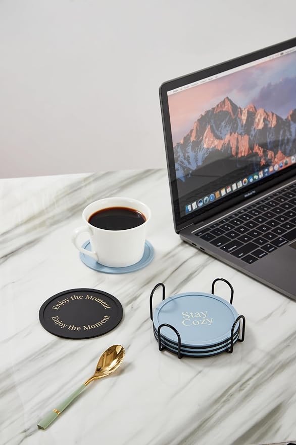 Silicone Coasters Set of 6, Premium Drink Coaster - Image 7