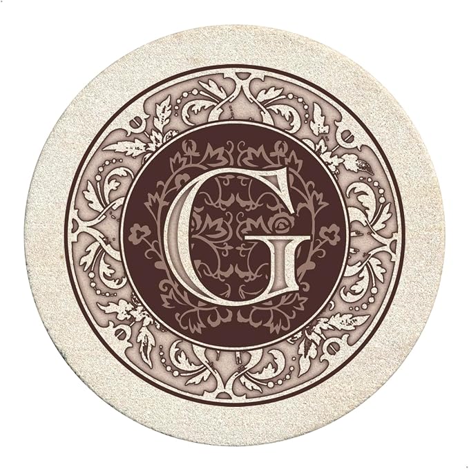 Thirstystone Monogram Coasters, All Natural Stone by Thirstystone
