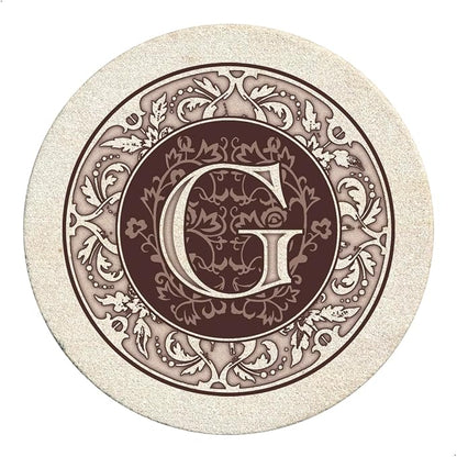 Thirstystone Monogram Coasters, All Natural Stone by Thirstystone