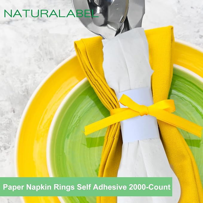 Self-Adhesive Napkin Bands, elegant table setting, - Image 3