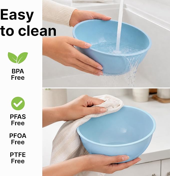 Zulay Kitchen 12 Piece Plastic Mixing Bowls - Image 7