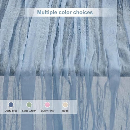 10 Pack Dusty Blue Cheesecloth Table Runner 35x120 Inch 10Ft Rustic Gauze - Image 6