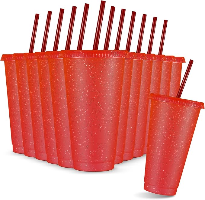 Amyhill 12 Pcs Reusable Glitter Cups by Amyhill