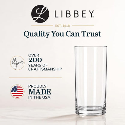 Heavy Base Drinking Glasses Set of 8, Weighted Clear Water Cups | 15.5 oz - Image 8