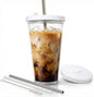 Reusable Iced Coffee Cup with Lid and Straw, 24 oz/Venti, BPA-Free Double-Wall by KensalHome