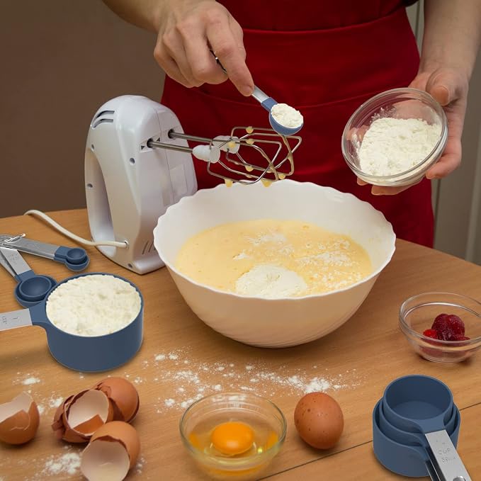 Measuring Cups & Spoons Set, Stackable Cups and Spoons | Nesting Measure Cups - Image 7