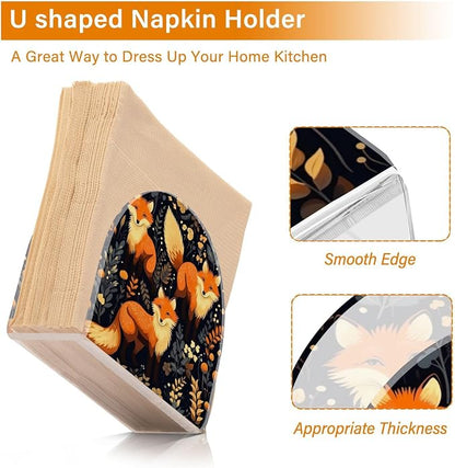 Napkin Holder, Cartoon Foxes Napkin Holder - Image 3