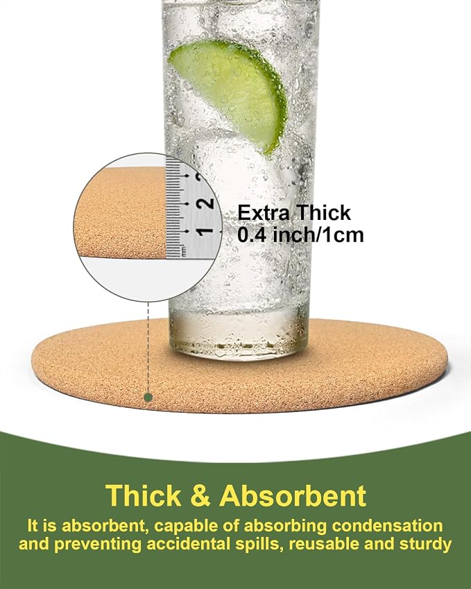 4 PCS Heat Resistant Cork Trivets - Image 5