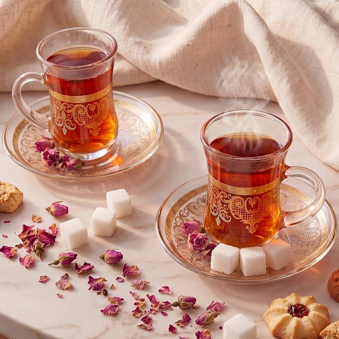 Geetery 6 Set Turkish Tea Glasses - Image 5
