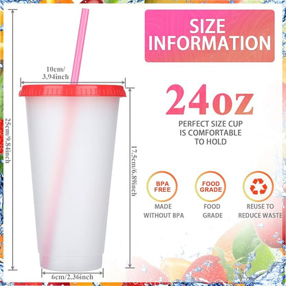 Honeydak 15 Pack Tumbler with Straw and Lid Bulk Cups - Image 4