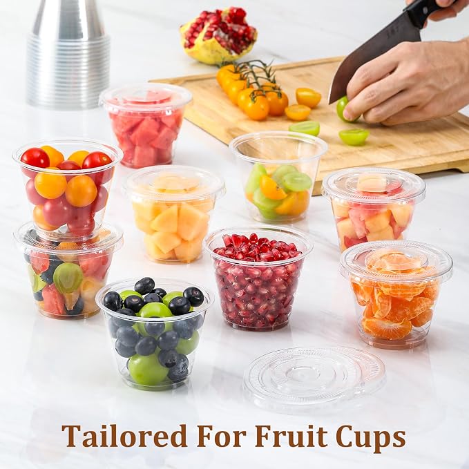AOZITA [50 Sets, 9 oz Clear Plastic Cups - Image 5