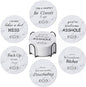 Hoewina 6Pcs Drink Coasters with Holder, Marble Style Ceramic Drink Coaster, Absorbent Coasters Set Suitable for Kinds of Cups, Modern Style Coasters for Coffee Table, 4 Inches（Style 10）