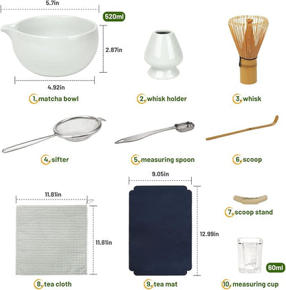 Joiish Matcha Whisk Set, 10-Pcs Matcha Kit - Image 5