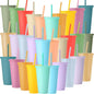 Honeydak 30 Pack Tumbler with Straw and Lid Bulk Cups by Honeydak