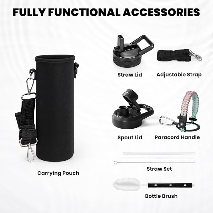 RAYMYLO Insulated Water Bottle 24 oz, Triple Wall Vacuum Stainless Steel | - Image 5
