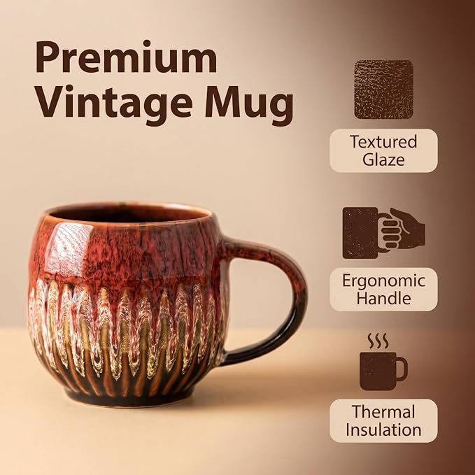 13oz Large Ceramic Coffee Mug, Microwave Safe, Dishwasher Safe - Image 3