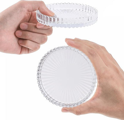 Glass Coasters Round Cup Mat, Decorative Wine Bottle Coaster, Crystal Drink - Image 8