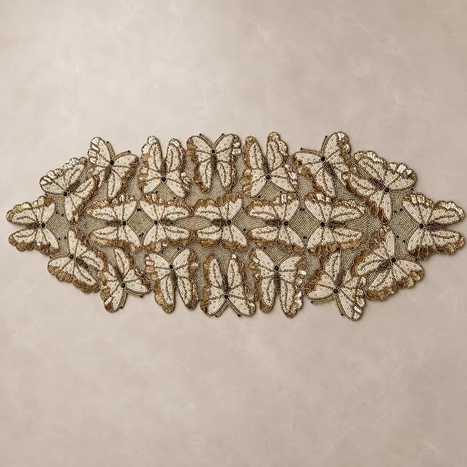 Handmade Beaded Table Runner 13 x 36 Inch, Elegant Dining Table Décor - Image 7