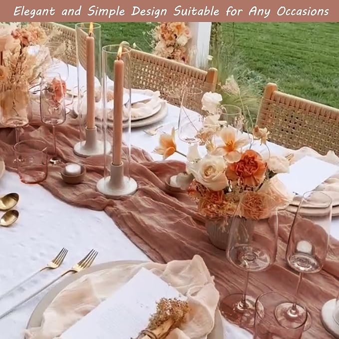 12 Pack 10Ft Cheesecloth Table Runner 35x120 Inch Boho Gauze Table Runner - Image 7