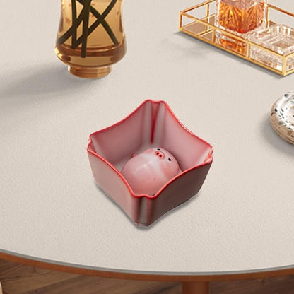 Ceramic Tea Cup and Piggy Miniature Figurine Traditional Porcelain Teacup - Image 4