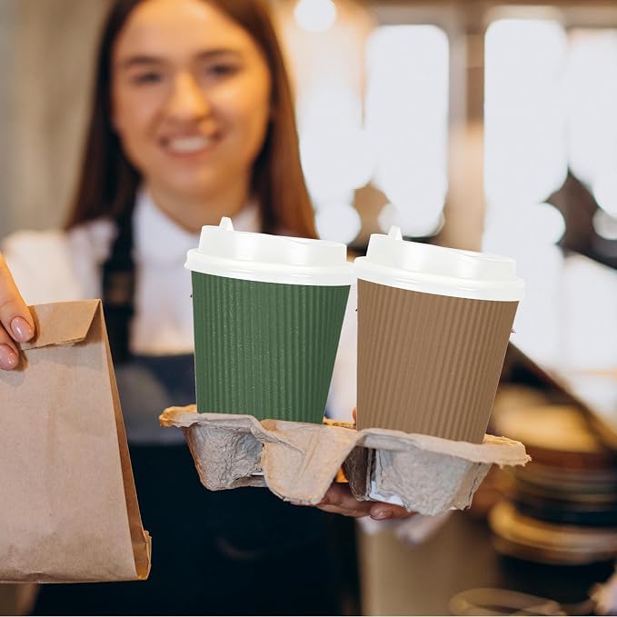 Whaline 100 Pcs Woodland Themed Disposable Coffee Cups - Image 6