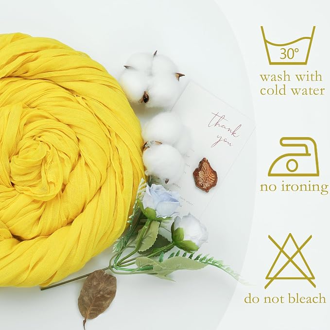 6 Pack Lemon Yellow Cheesecloth Table Runner 35 x 120 Inch | Boho Gauze Cheese - Image 5