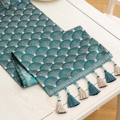 Table Runner, Vintage Luxury Embroidered Floral Jacquard Damask Fabric by BohoSytleDecorativeforLivingRoom