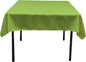 LA Linen Polyester Poplin Washable Square Tablecloth, Stain and Wrinkle Resistant Square Table Cover 52x52, Fabric Table Cloth Square for Dining, Kitchen, Party, Holiday 52 by 52-Inch, Lime