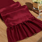 2 Pack Burgundy Satin Table Runner 12 x 108 Inch | Ruffle Design, Luxurious by Unknown