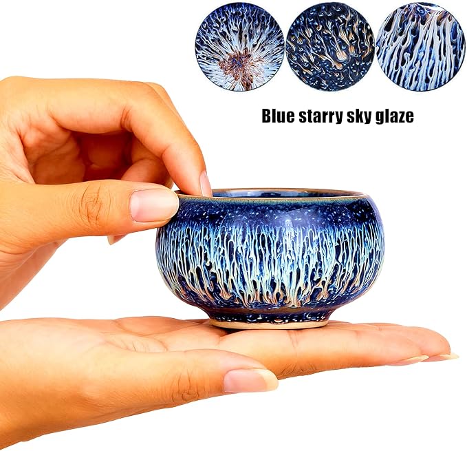 Tenmokus Tea Cup, 4.4 oz Chinese Small Ceramic Cup - Image 5