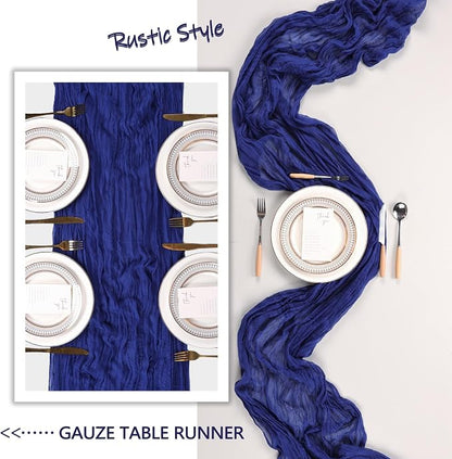 6 Pack Royal Blue Cheesecloth Table Runner 10Ft Gauze Cheese Cloth Table Runner - Image 6