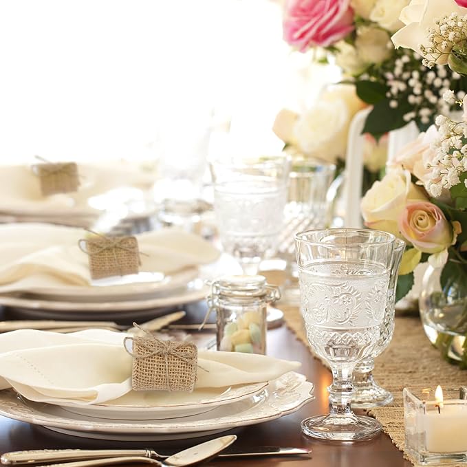 100pcs Burlap Napkin Rings - Image 6
