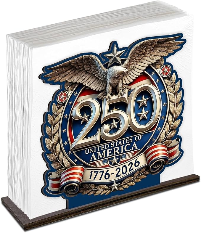 USA 250th Anniversary Napkin Holder by Unknown