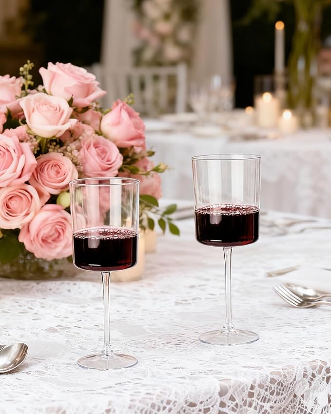 Ciaell 6 Pack Plastic Wine Glasses - 10 Oz Plastic Disposable Wine Glasses - Image 5