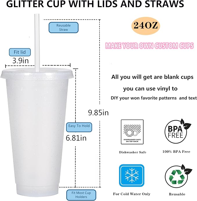 Suertestarry Tumbler with Straw and Lid, Water Bottle Iced Coffee Travel Mug Cup - Image 2