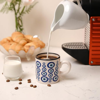Ceramic Espresso Cups, 5 Oz Espresso Cups Set of 4, Handmade Espresso Cup - Image 7