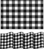 Artoid Mode Buffalo Plaid Vinyl Placemats Set of 4, 12x18 Inch Washable Non-Slip Heat Resistant Plastic Place Mats for Party Dining Table, Black/White