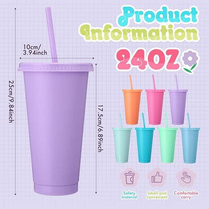 Honeydak 15 Pack Tumbler with Straw and Lid Bulk Cups - Image 4