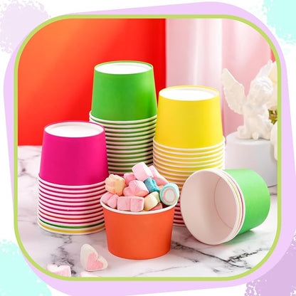 Jingmore Paper Ice Cream Cups 9oz Colored Disposable Dessert Bowls - Image 7