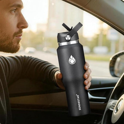 SENDESTAR 40oz Stainless Steel Water Bottle, Double Wall Vacuum Insulated Bottle - Image 8