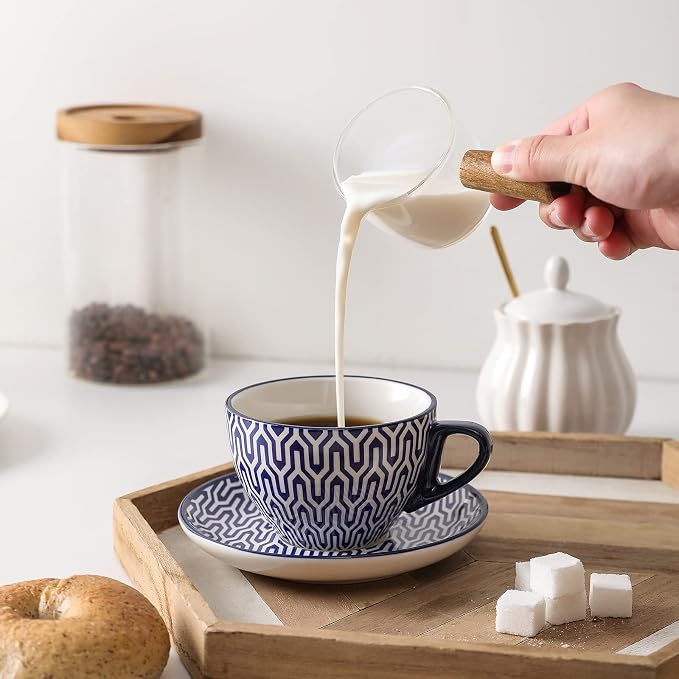 Selamica Ceramic 8 oz Cappuccino Cup Set - Image 5
