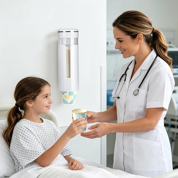Cup Dispenser, Wall Mount Water Cooler Cup Dispenser | fits 4-7 oz Disposable - Image 8