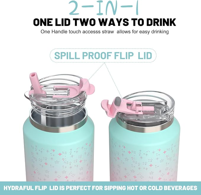 Hydraful 64 oz Tumbler with Handle and Straw - Image 3