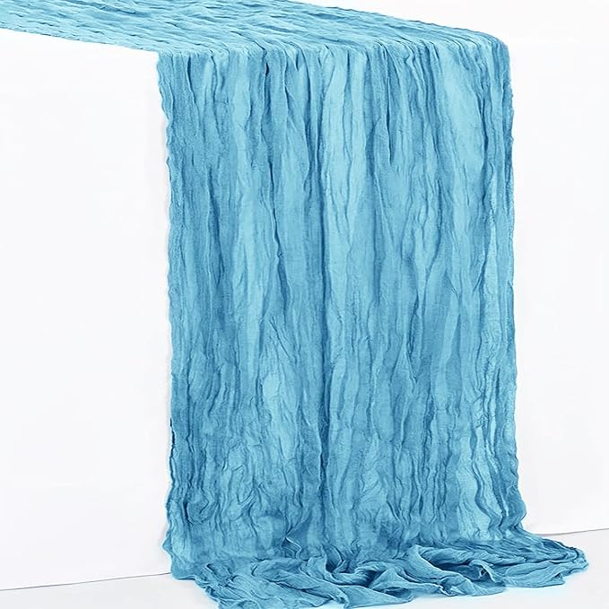 10 Pack Baby Blue Cheesecloth Table Runner 35x120 Inch 10Ft Rustic Gauze Cheese - Image 7